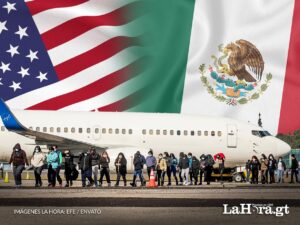 La cantidad de migrantes guatemaltecos retornados de Estados Unidos ha tenido una disminución en 2025. Arte La Hora: Alejandro Ramírez.