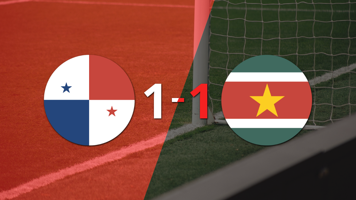 Panamá empató 1-1 contra Surinam sobre el final del partido