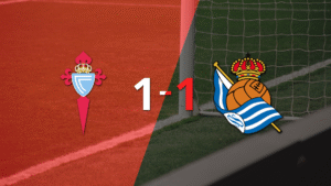 Real Sociedad empató 1-1 contra Celta sobre el final del partido