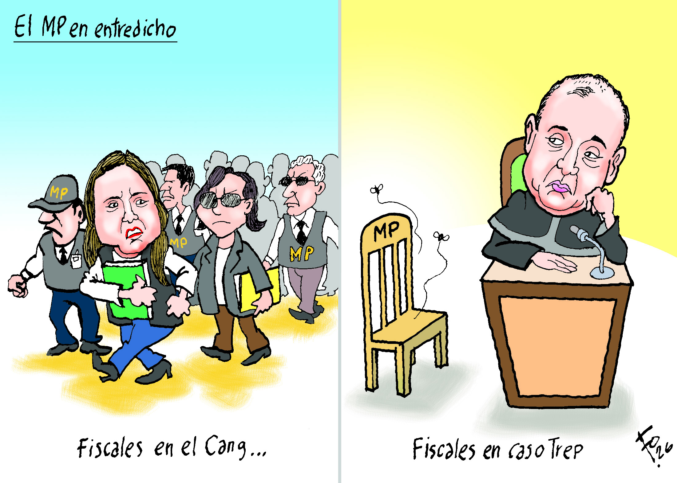 Personajes: Leonor Morales y Mario Hichos.