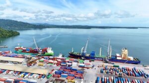 Puertos Guatemala vista aérea contenedores Foto Cortesía