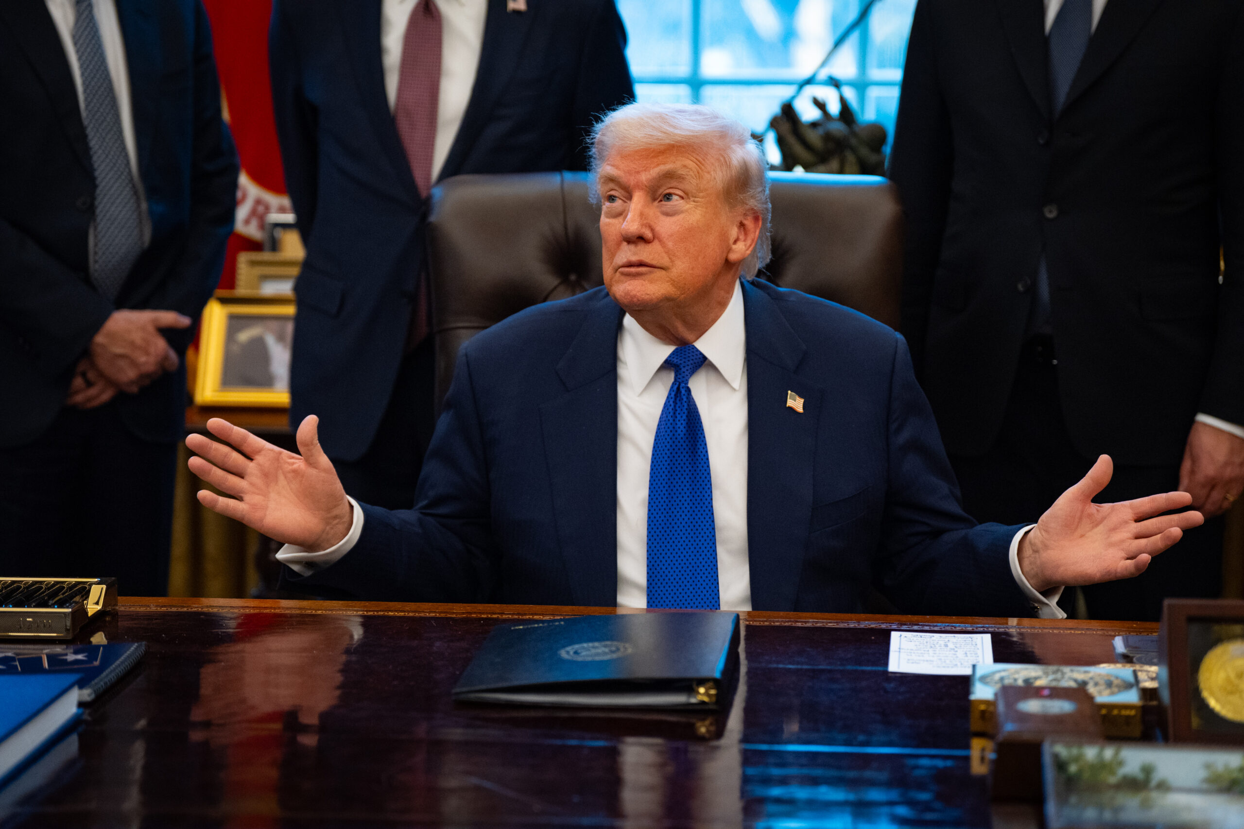 President Donald Trump in the Oval Office on Feb. 2. MUST CREDIT: Sarah L. Voisin/The Washington Post